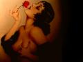 background: Alberto Vargas Painting