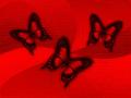background: Red on Red Butterflies