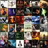 background: movie collage